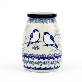 Wazon ceramiczny 196 h-12,5cm <br> U4830 Białe Gile Marii Starzyk